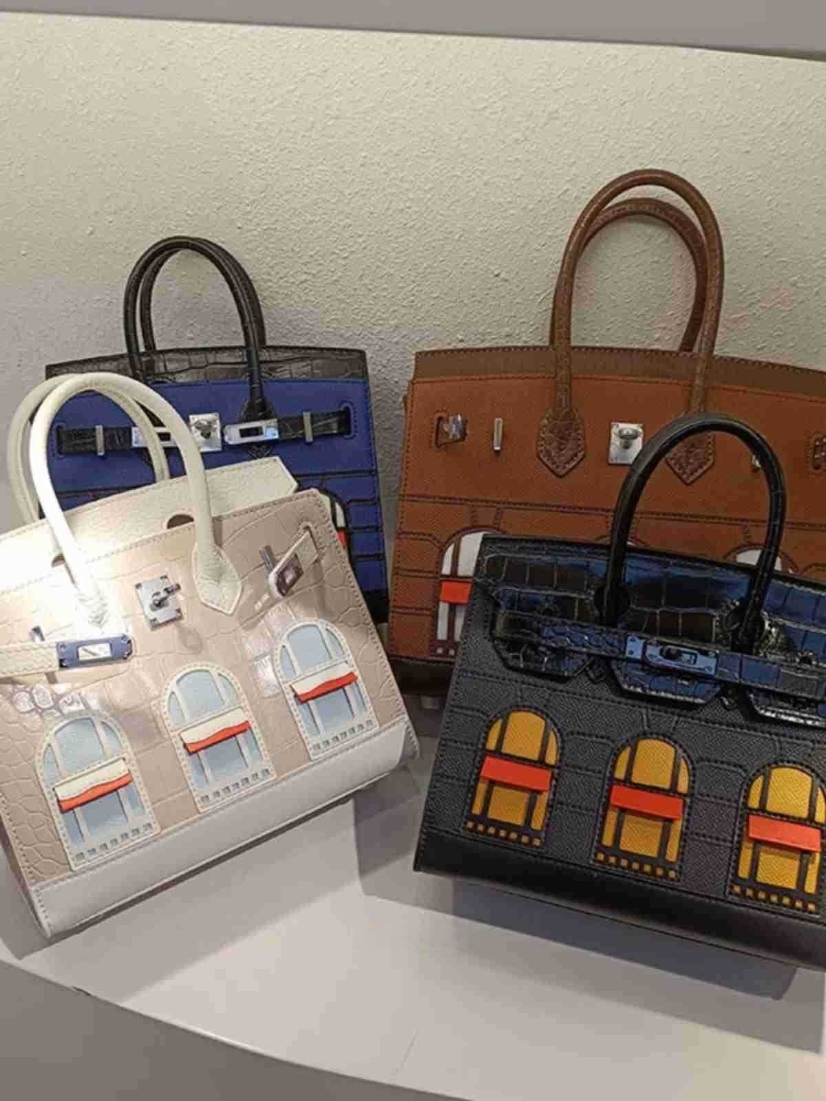 Designer Tote Bag Faubourg House Bags Crocodile Leather Handbag Palm Pattern with Cowhide Colored Small Platinum Handheld Womens Cp6jgood F1