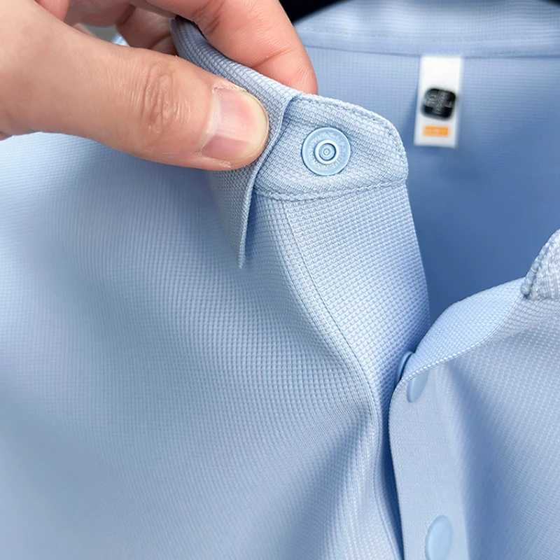 2025 Mens Sports Polo Waffle Shirt 124 Moisturizing Wick Golf Tennis Top Size S-5XL Snap Button 7A Antibacterial High Quality W250504