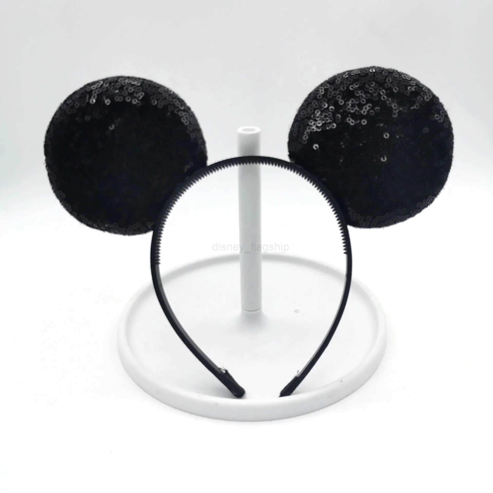 Disney Mickey Mouse Ears Headband Entertainment Park Hair Ring Fish Scale Glitter Mesh Pie Headband Girl Toy BirthdayXJ250504