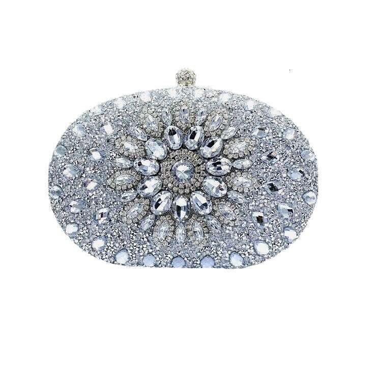 Dinner Bag New Shell Full Of Sparkling Powder Glass Water Diamond Birthday Wedding Party Fashion Handheld Evening Bag KQ
