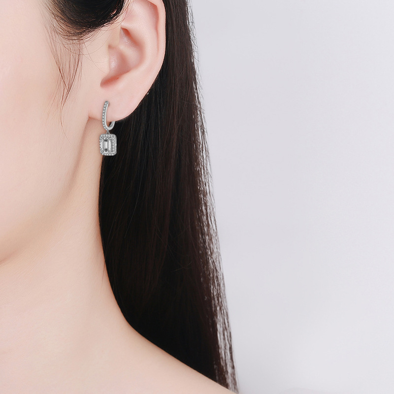 D-color Moissanite Teardrop Earrings