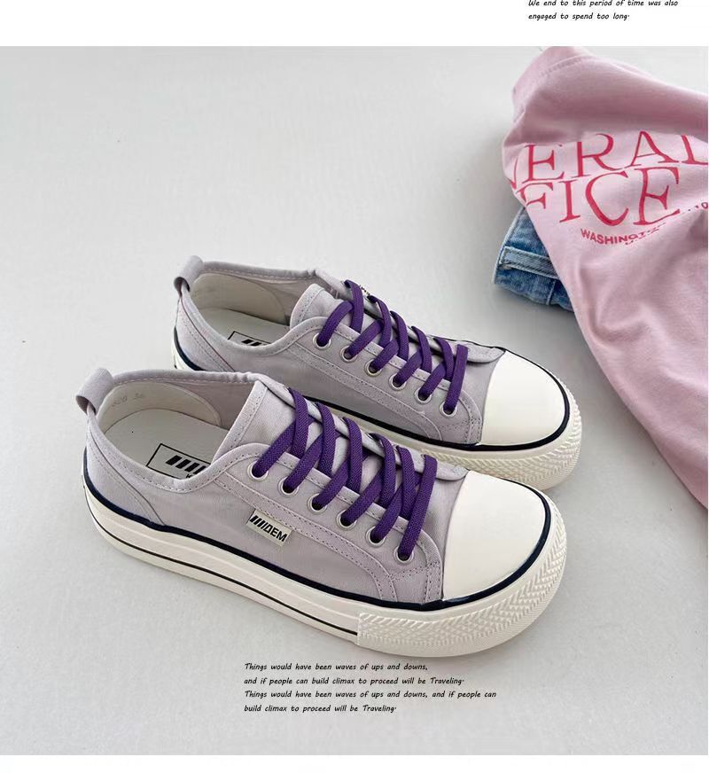 Mango Head Canvas For Women Spring And Autumn Thin New White Shoes Thick Soled Dad Sports Casual Black Board Shoes Ddmysaturn