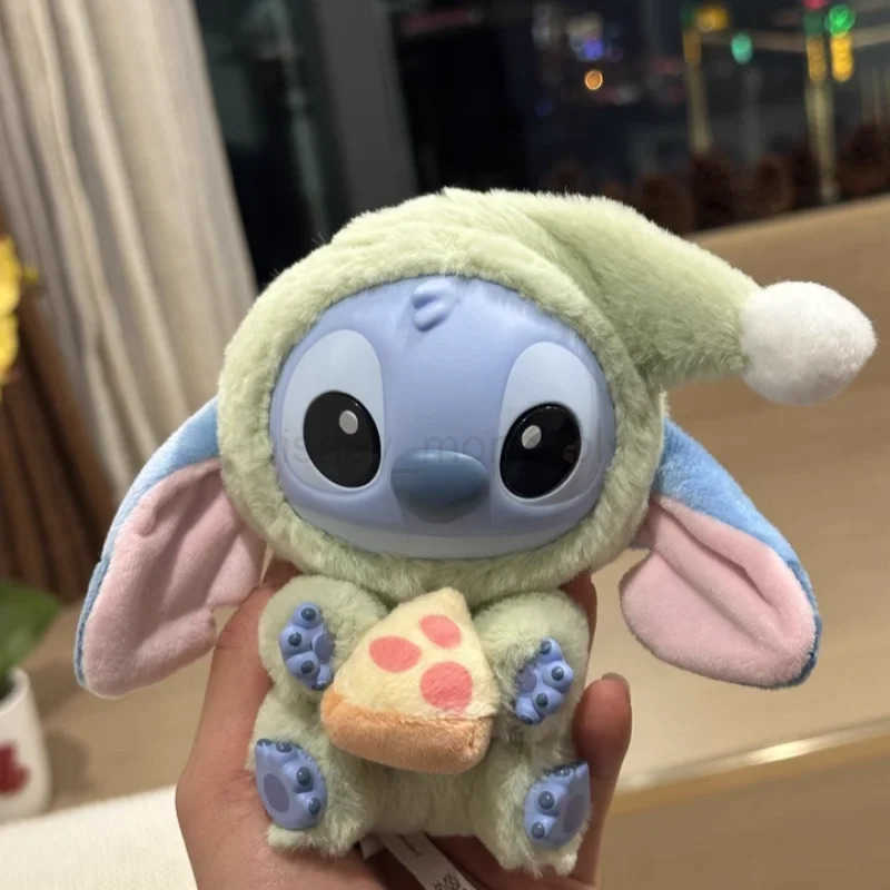 Disney In Stock Disney Stitch Eat Something Before Sleep Series Blind Box Toy Doll Anime Figure Stitch Doll Ornaments Surprise Toy Gift Z250504