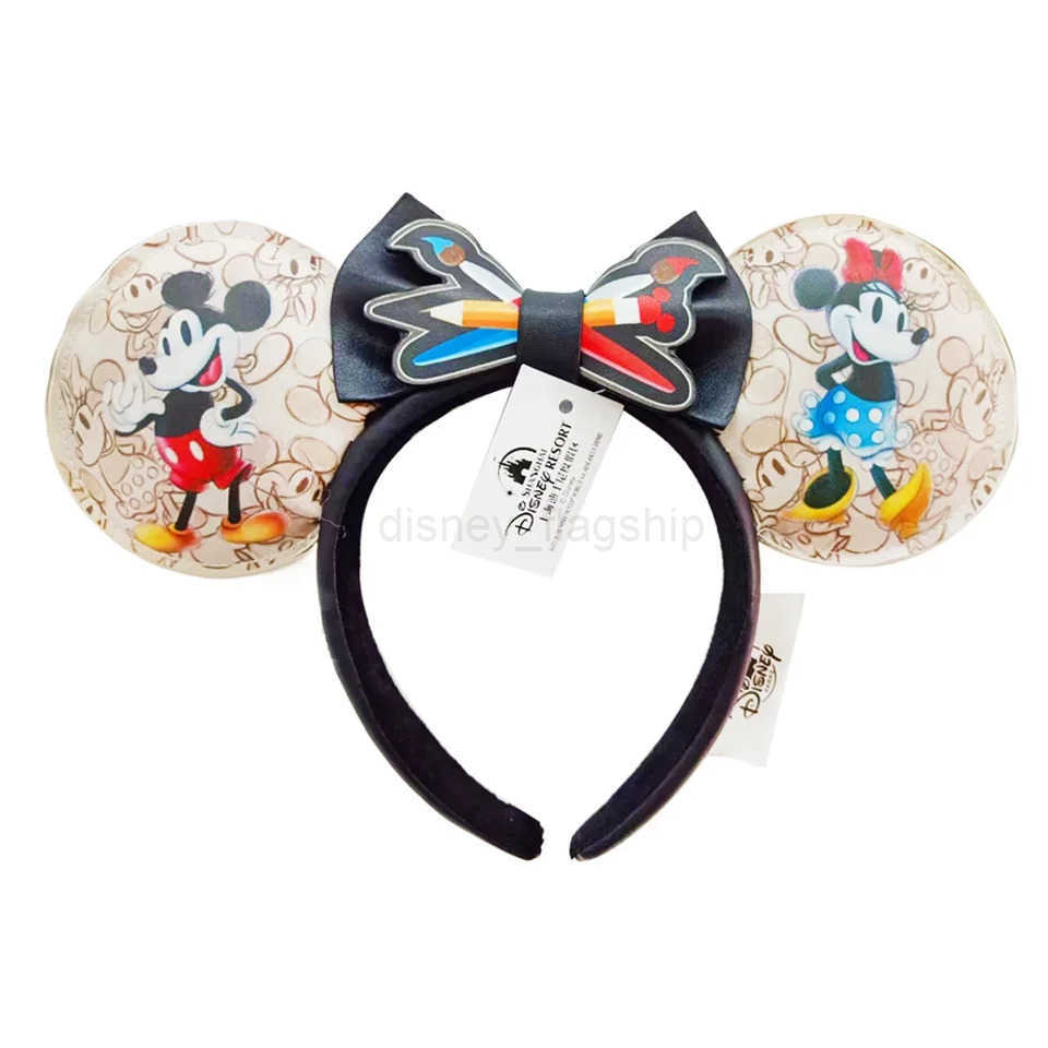 Disney 2024 Disney Mouse Ear Strap Holiday Party Frozen Bow Hair COSTUME Headband Cosplay Plush Adult/Children Headband GiftXJ250504