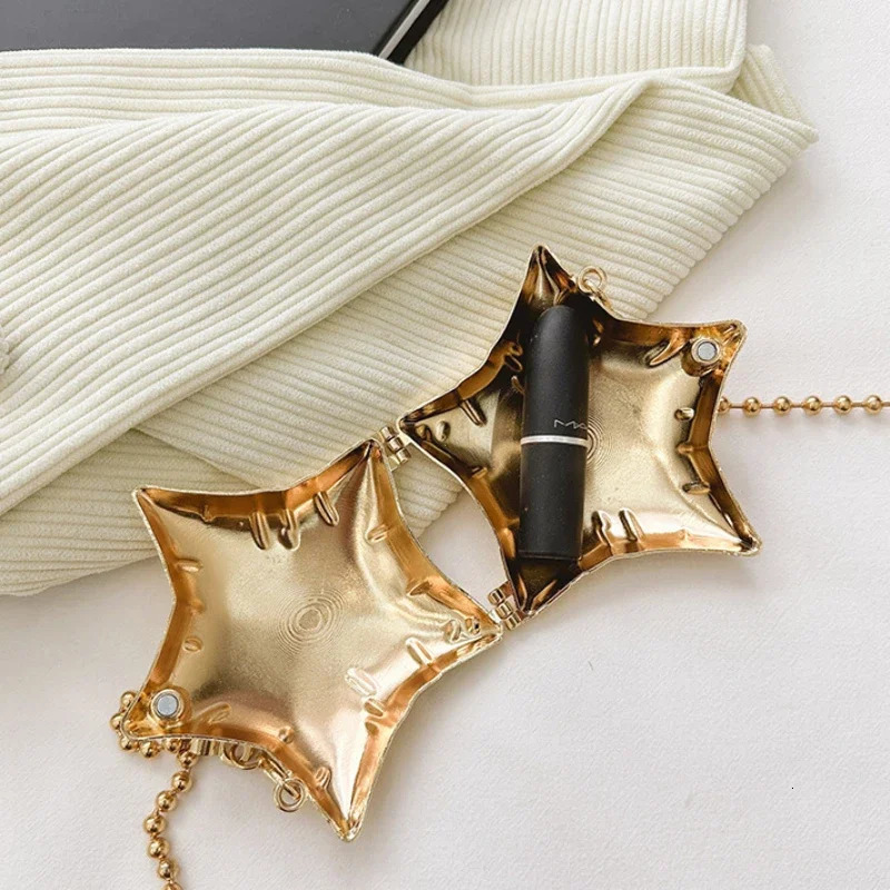 Fashion Metal Mouth Red Bag for Women High Quality Gold Shoulder Bags Hollow Out Crossbody Bag Cute Dinner Bag Handbags 250429