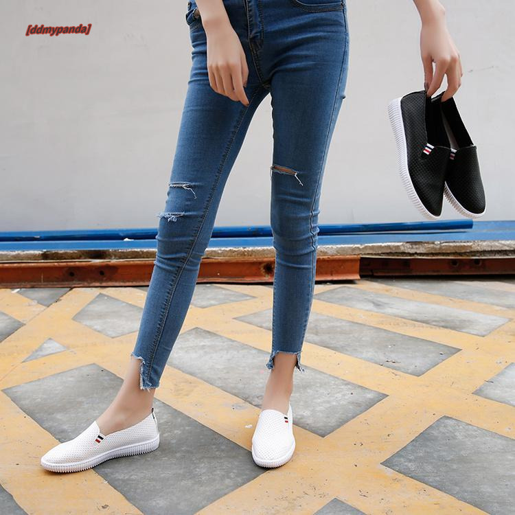 New Breathable Loafers Women Summer Slip-ons Korean Style Fashion Flat Boat Shoes ddmypanda