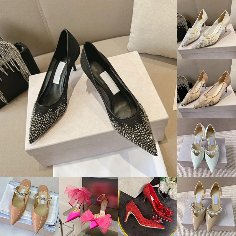 Designer Elegant Womens Womens Rhingestone Pumps Sandals Sandals Sandals, confortable talons hauts pour des chaussures habillées élégantes de mar