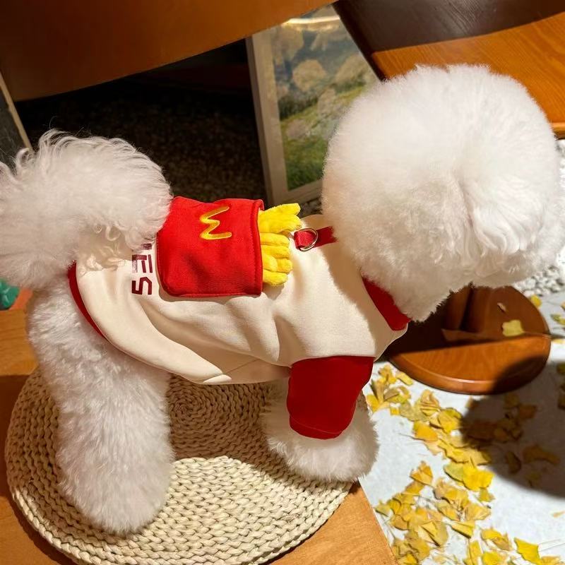 T00136Bichon/Frizee Comfort Fleece Coat Adorable T00136 Design Ideal For Chilly Seasons