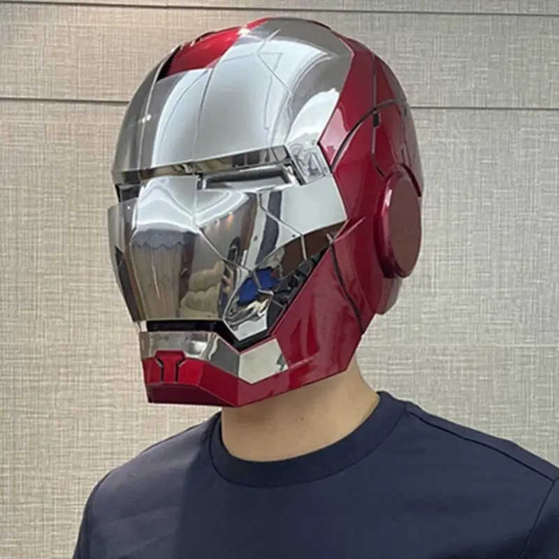 Disney Iron Man 1 1 Helmet Mk5 Mk50 Avengers War Machine Cosplay Electric Open Close English Voice Remote Control Toys Christmas Gifts W250504