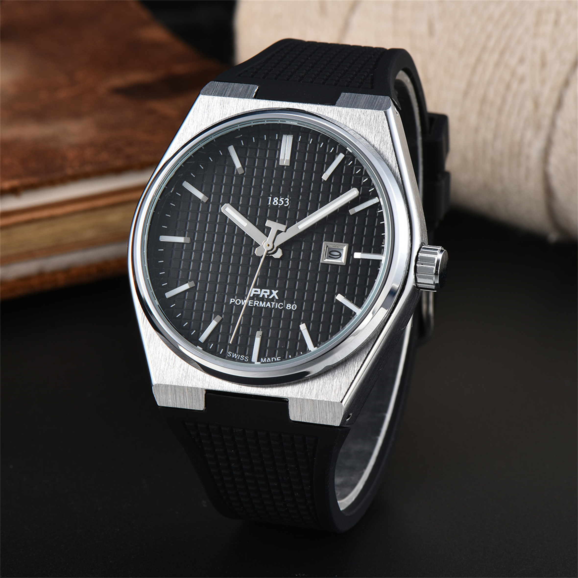 Mens WOMEN TISSOTSity 1853 PRX WristWatches needles dial work Quartz Automatic movement Watches High quality Luxury Brand clock Steel Belt fashion men watch #1567