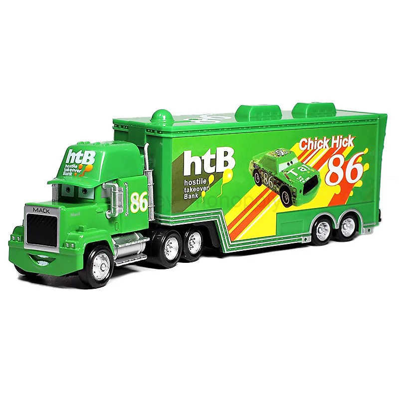 Disney Pixar Cars 3 Container Trucks Disney Toy Lightning McQueen Racing Family Series Flo Diecast Model Cars Boys Girls Childrens Gifts Z250504