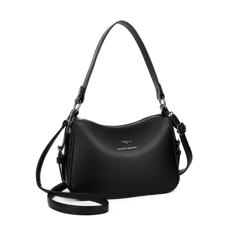 New simple fashionable versatile and elegant single-shoulder underarm bag, crossbody bag, high-end soft leather women's bag
