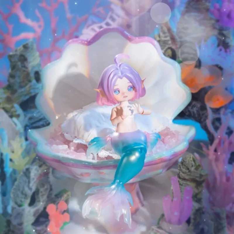 Mermaid Zhu Action Picture Bjd Blind Box 1/12 Bjd Doll Mermaid Mobile Union Mystery Box Desktop Decoration Holiday Gift Box Z250504