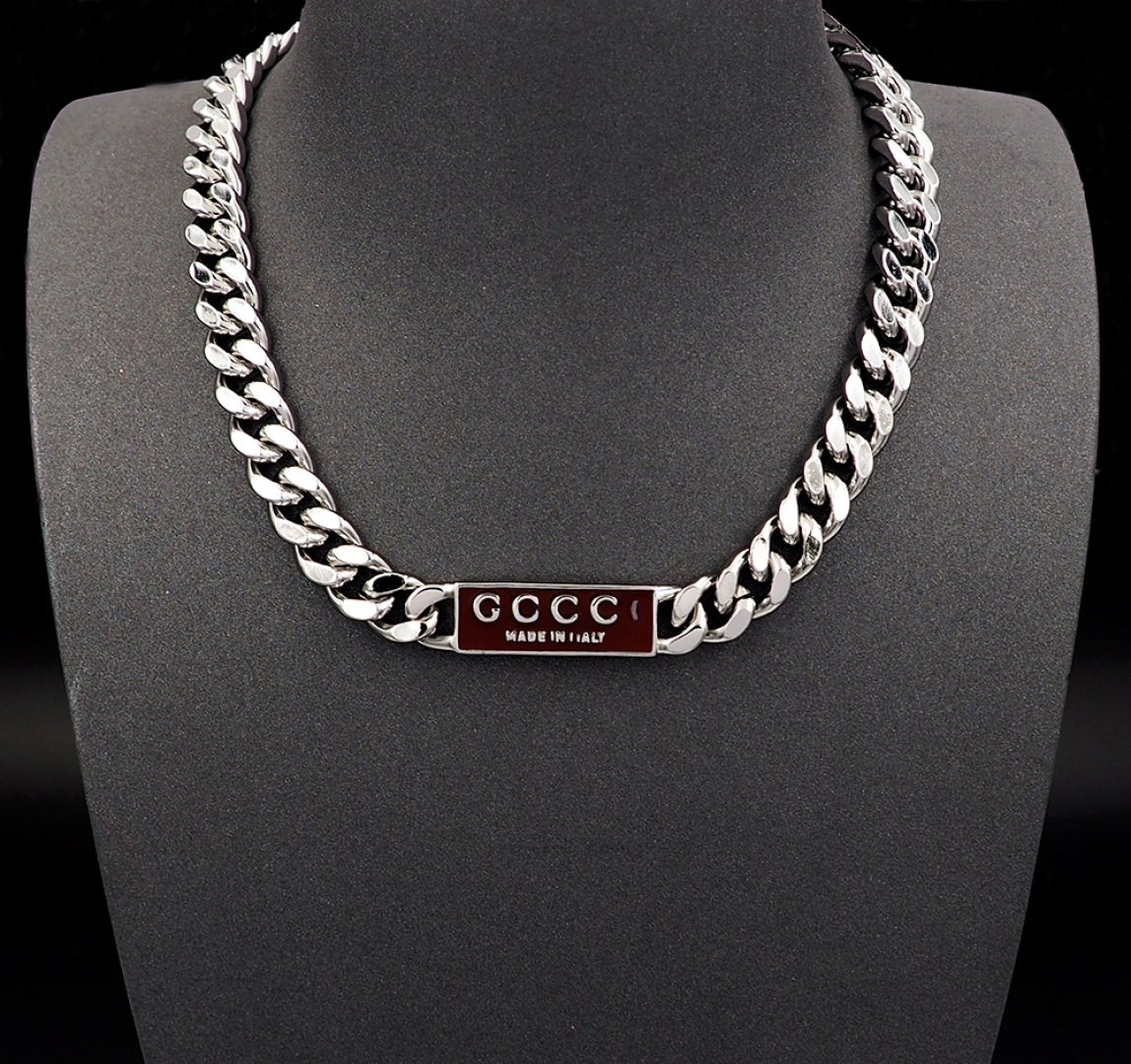 Miami Cuban Link Chain Set Iced Out Stainless Steel Necklace and Bracelet for Men and Women Z250910