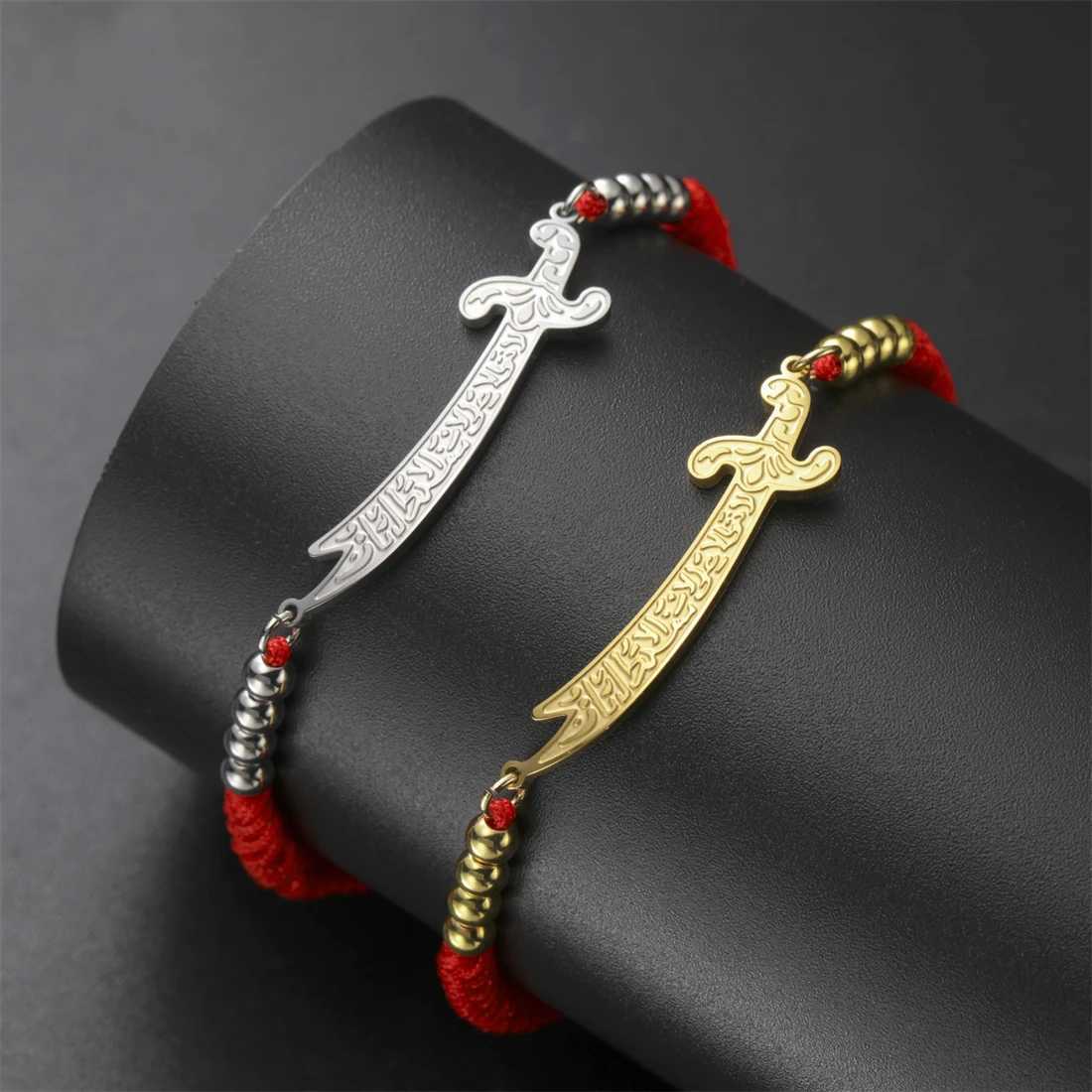 EUEAVAN Imam Ali Zfiqar Sword Bracelet Stainless Steel Islamic Arabic Calligraphy Bracelets Wen Men Religious Amet Jewelry X250504