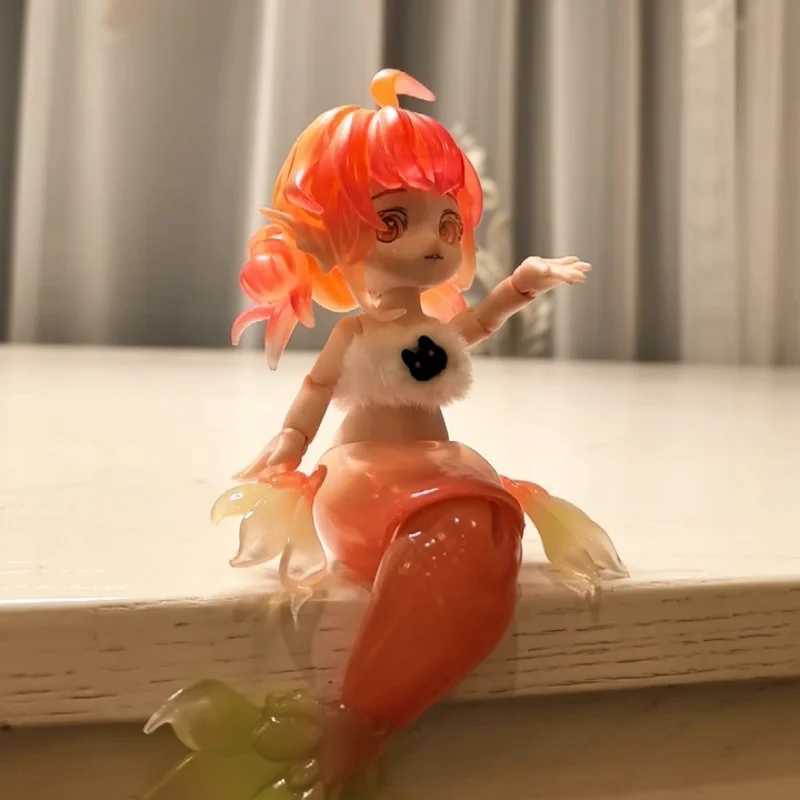 Mermaid Zhu Action Picture Bjd Blind Box 1/12 Bjd Doll Mermaid Mobile Union Mystery Box Desktop Decoration Holiday Gift Box Z250504