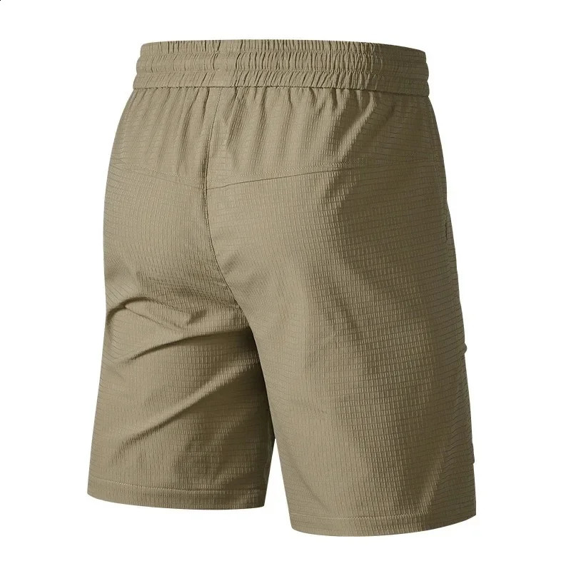 Casual Short Pants Ice Silk Breathable Multi Pockets Outdoor Fhishing Hiking Shorts Men Lightweight Cargo Shorts Summer Fashion 250530