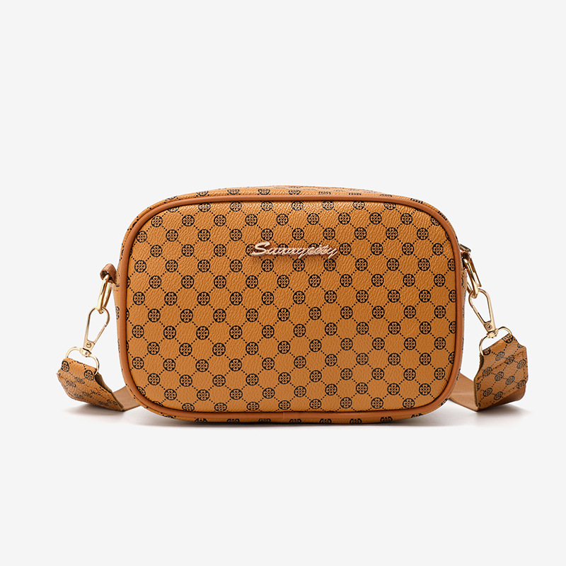 2025 retro diamond-shaped polka dot printed small square bag paired with a mini coin purse for a fashionable crossbody single-shoulder women's ba