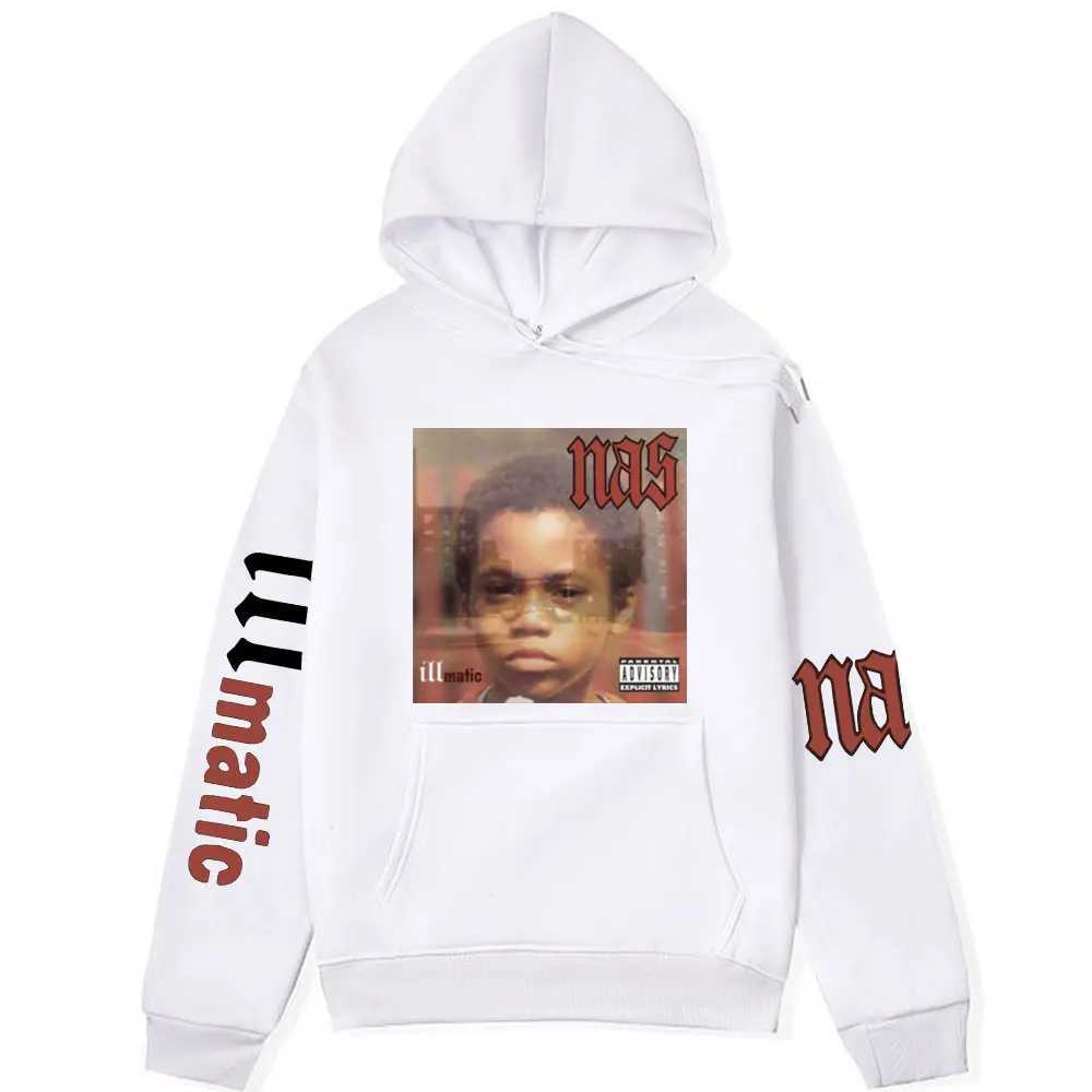 Rap singer Nas Illmatic Album cover print hoodie mens spring fashion long sleeved sportswear super large hoodie zipper mens X250504