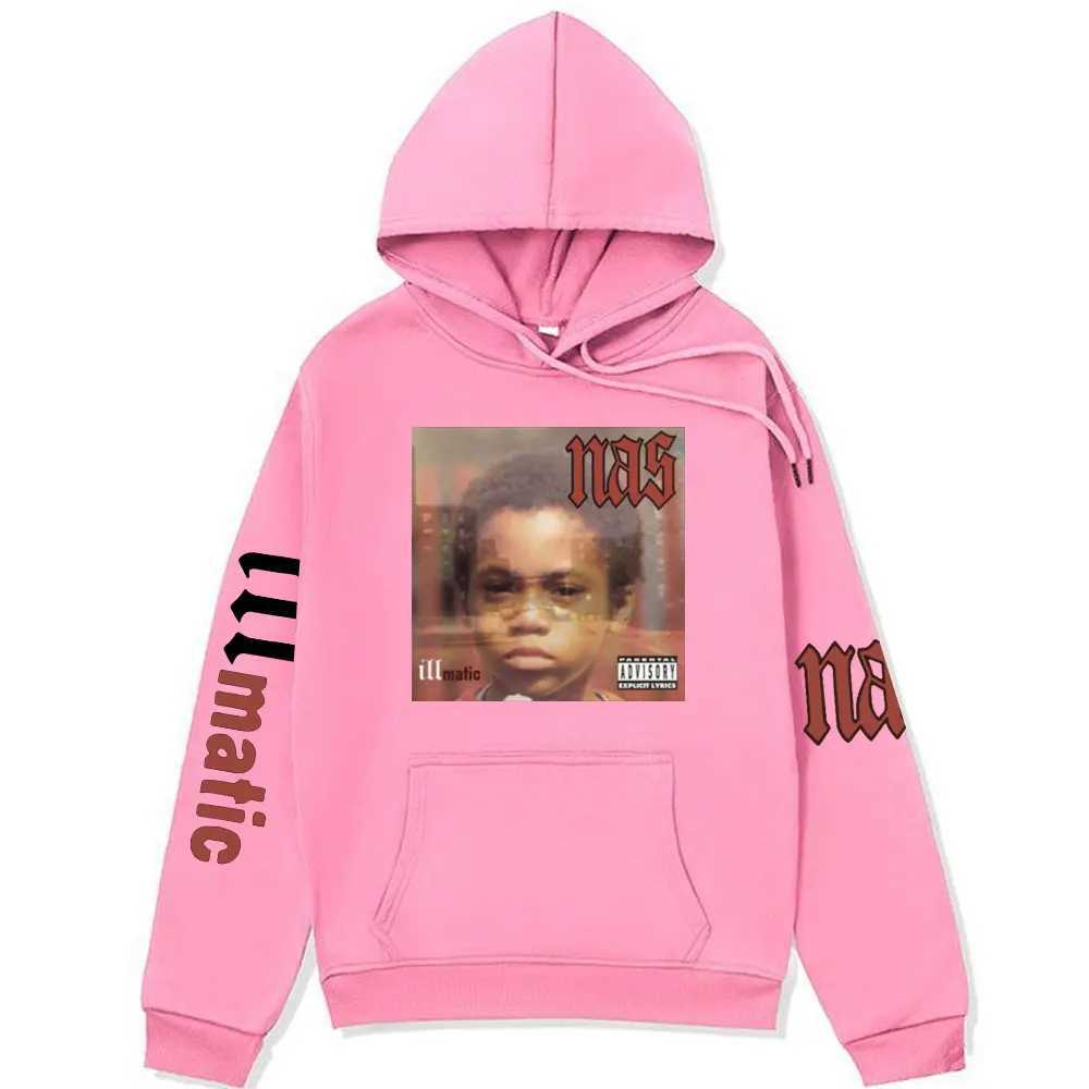Rap singer Nas Illmatic Album cover print hoodie mens spring fashion long sleeved sportswear super large hoodie zipper mens X250504