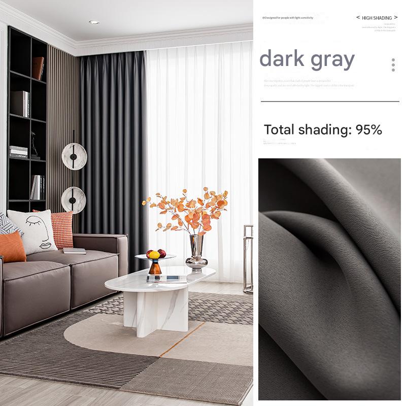 A950 New medieval style Fufeng yarn linen curtains light-transmitting but not transparent living room balcony bedroom whole house custom finished curt