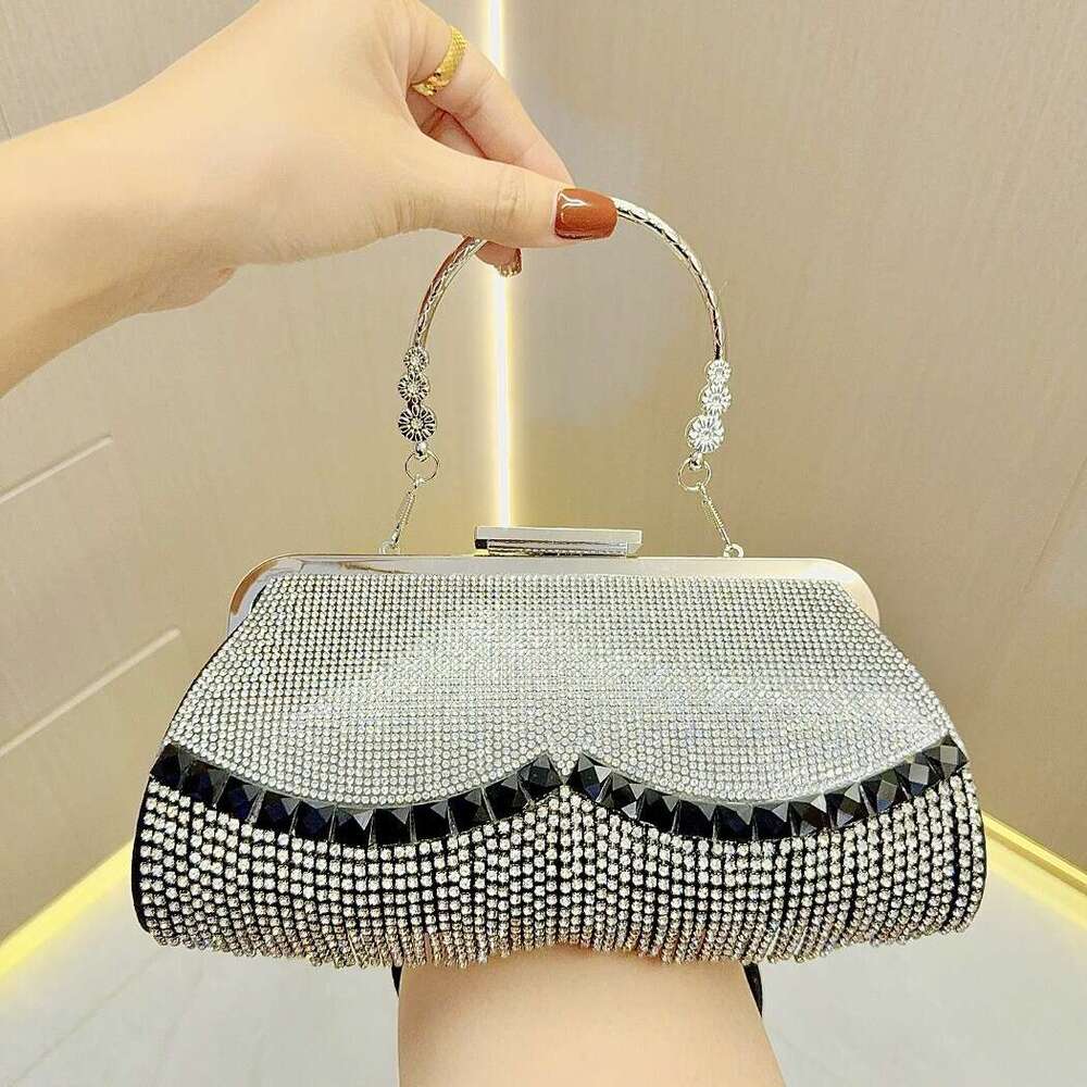 Dinner Bag New Tassel Water Evening Dress With Diamond Embedding Celebrity Diagonal Straddle Handheld Banquet Bag KQ
