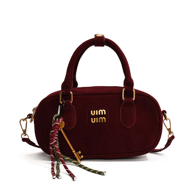 Spring, summer, autumn, and winter frosted bowling bag for women's new fashion, versatile crossbody bag, super popular handbag