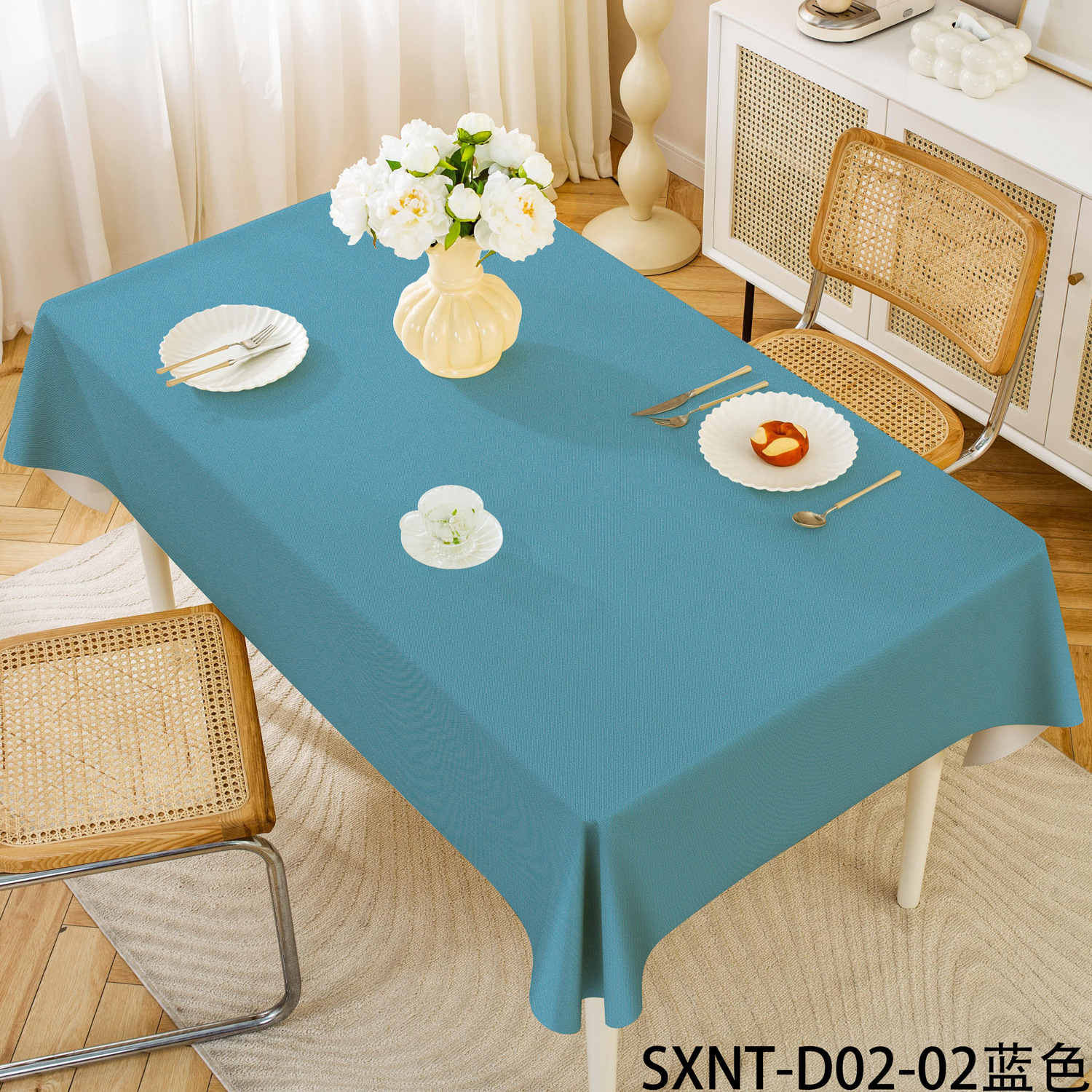 A862 Manufacturer Household Waterproof and Oil-proof Plaid Tablecloth Disposable PVC Rectangular Table Mat Square Table Coffee Table Tablecloth Wholes