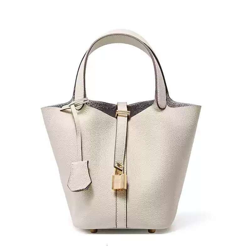 Baobao 2025 New Water Bucket Baocai Basket Women's Genuine Leather Handbag Mommy Bridal Wedding Bag Luxury