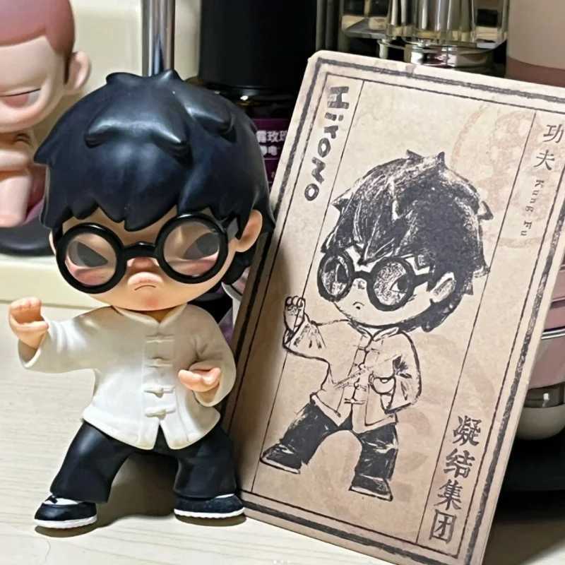 8cm Hirono X Clot Series Mystery Box Fashion Ono Kung Fu Toys Cute Desktop Decoration Series Handmade Festival Boys Gift Z250504