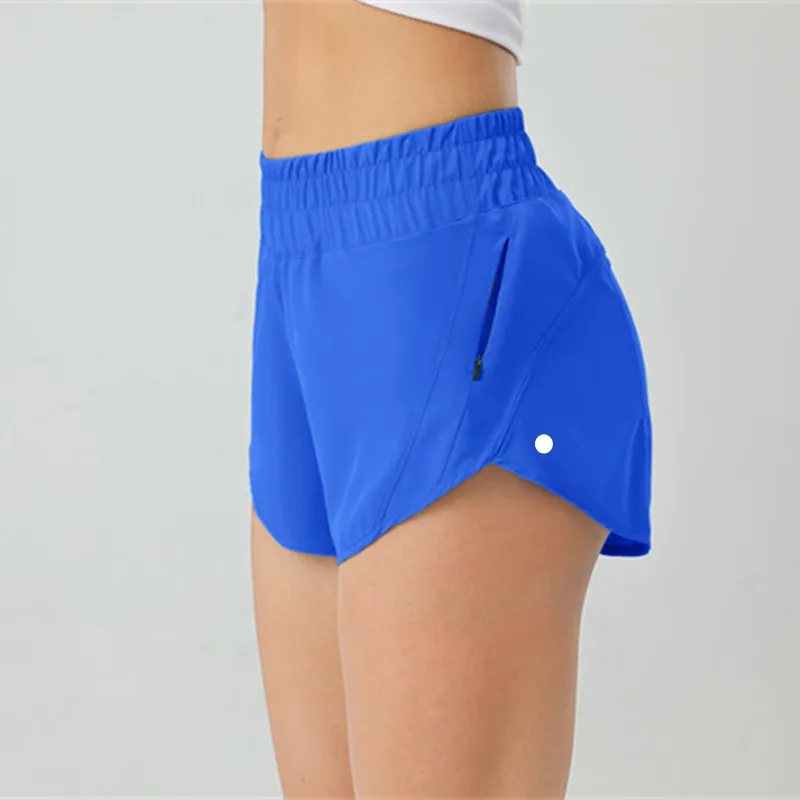 highrise lined short waist sports shorts womens set quick drying loose running clothes back zipper pocket fiess designer men yoga pants
