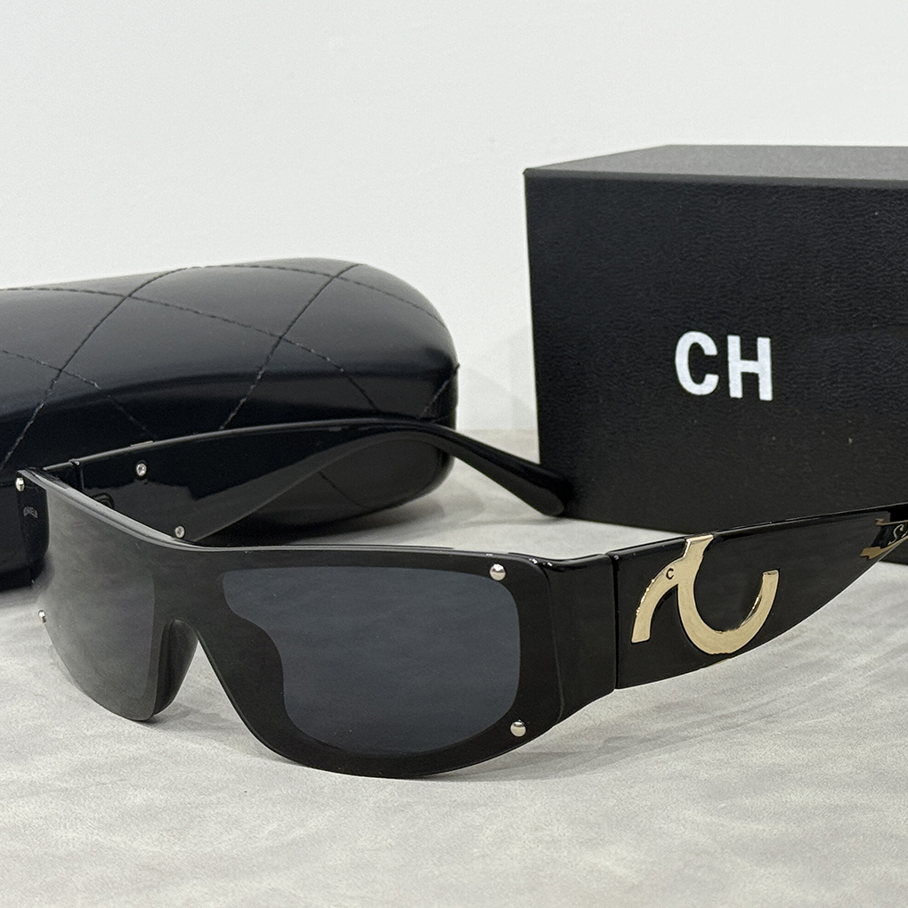 CC Designer Women Full Frame Classic Versatile Fashion Driving Travel Beach Party Anti-UV Sunglasses Original Gift Box