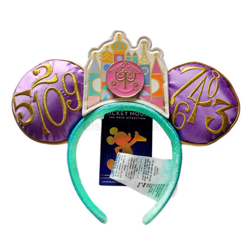 Disney Cartoon Minnie Mouse Ears Headband Mermaid Princess Big Glitter Bow Ears COSTUME Headband Role Playing Plush Adult/Child Headband GiftXJ250504