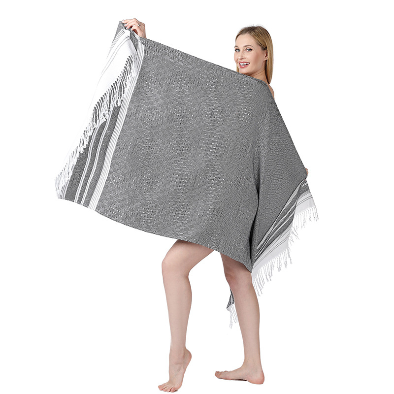 K619 Large size Turkish beach towel cotton boutique shawl bath towel
