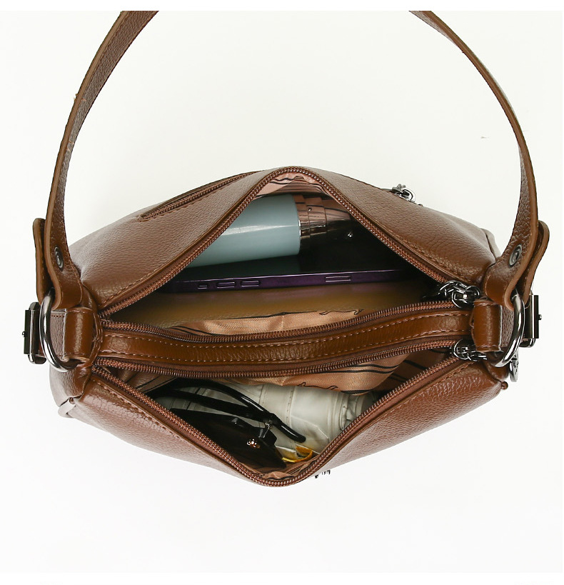 New simple fashionable versatile and elegant single-shoulder underarm bag, crossbody bag, high-end soft leather women's bag