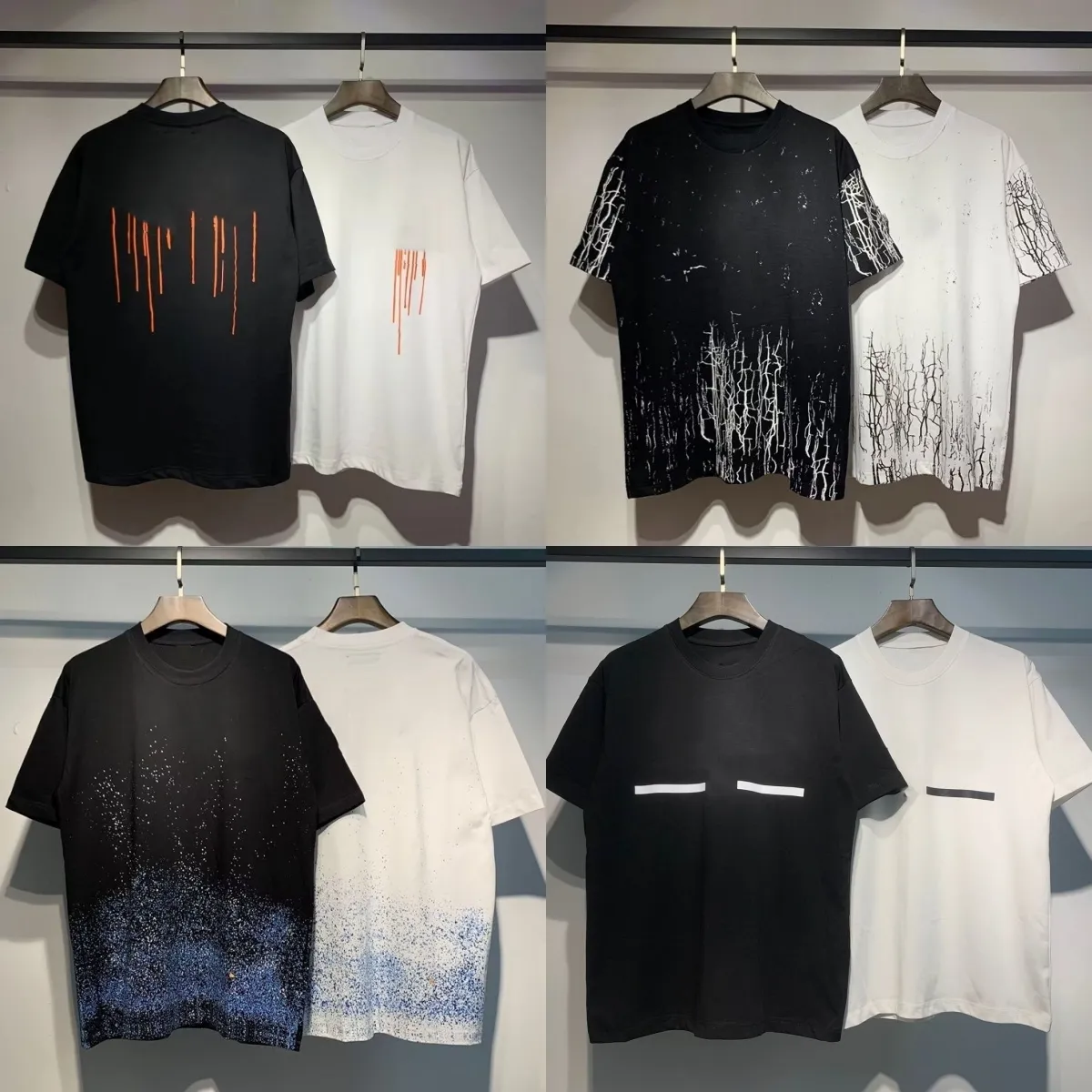 AM Designer shirts men t shirt Women summer fashion highquality tshirt print Breathable Cotton Casual shirt Crew neck shirts short clothes Short sleeve us size