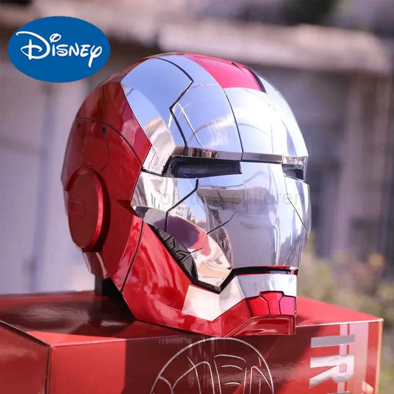 Disney Iron Man 1 1 Helmet Mk5 Mk50 Avengers War Machine Cosplay Electric Open Close English Voice Remote Control Toys Christmas Gifts W250504