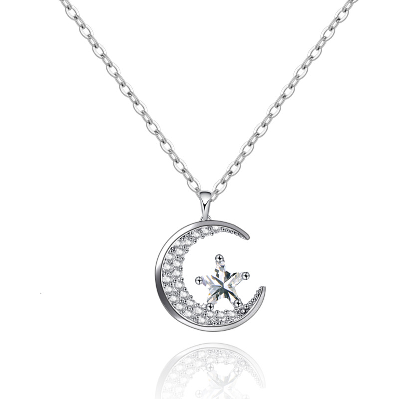 gold necklace luxury necklaces women pendant moissanite jewlery Brand Women Necklace Crystal Rhie Letter Pearl Necklaces Sweater Chain Accessories Par