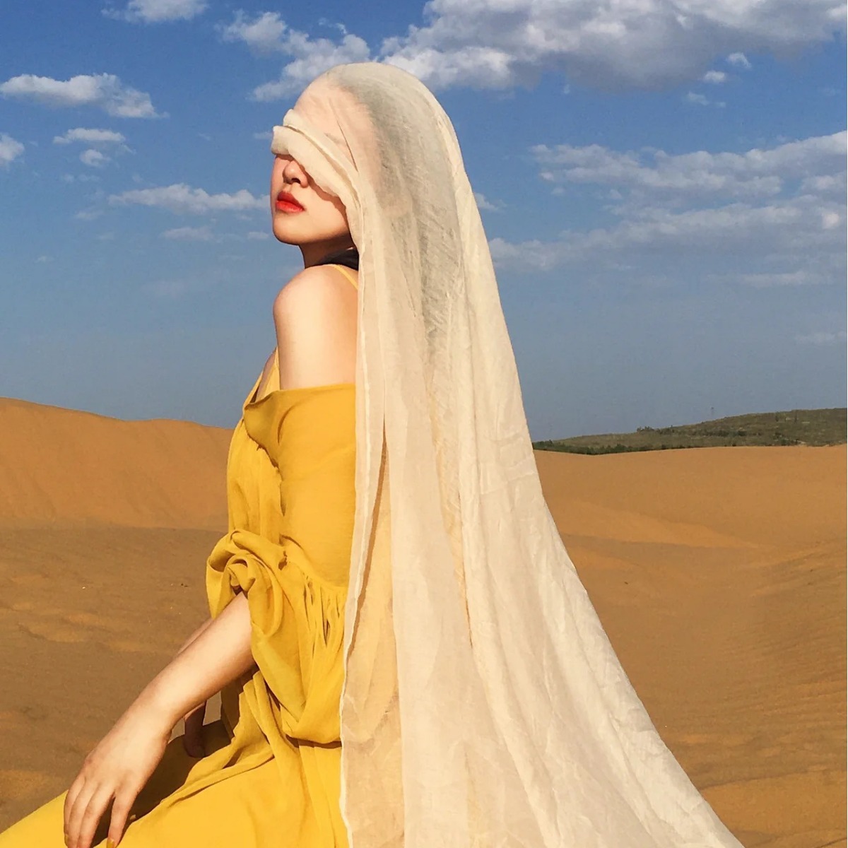 K609 Sunscreen scarf Dubai mosque desert travel photo headscarf chiffon ethnic style shawl scarf female
