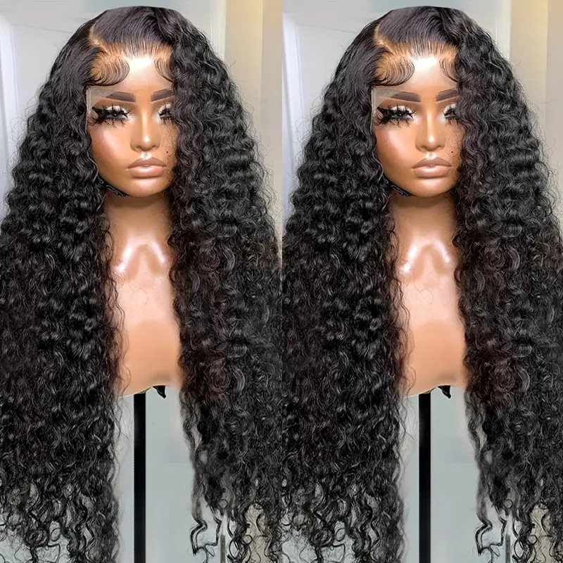 lace Fashionable 13 * 4 wig hot selling small rolled tube explosive head long rolled hair cover