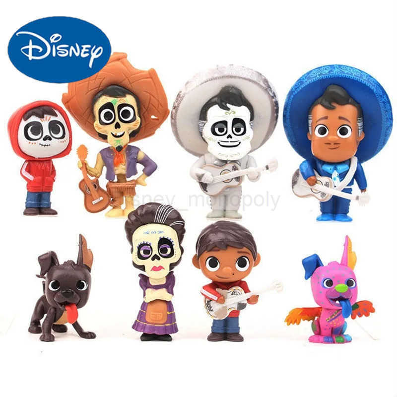 Disney 8 pieces/set of movie Pixar COCO cute character pattern toys Z250504