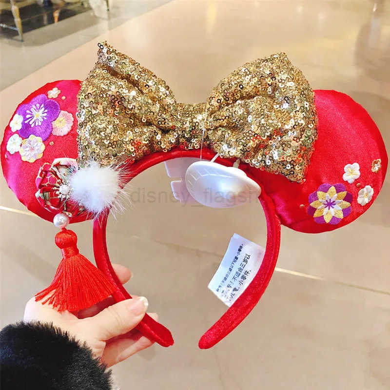 Disneymini Mouse Ear Headband Role Playing Hair and Glitter Bow Party AccessoriesXJ250504