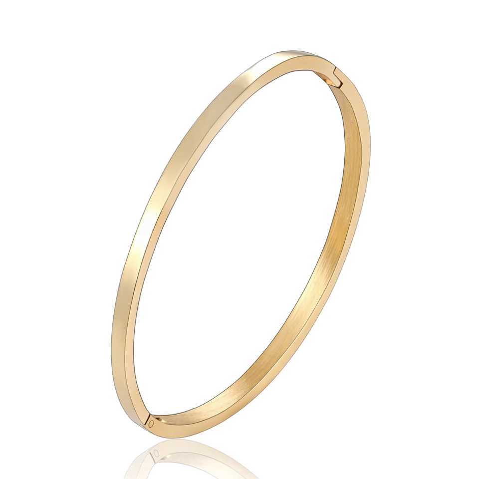 BOBASI New Stainless Steel Round Bangles Bangles Three Trendy Charm Bracelets Jewelry For Wen Love Wedding Brand Gifts X250504
