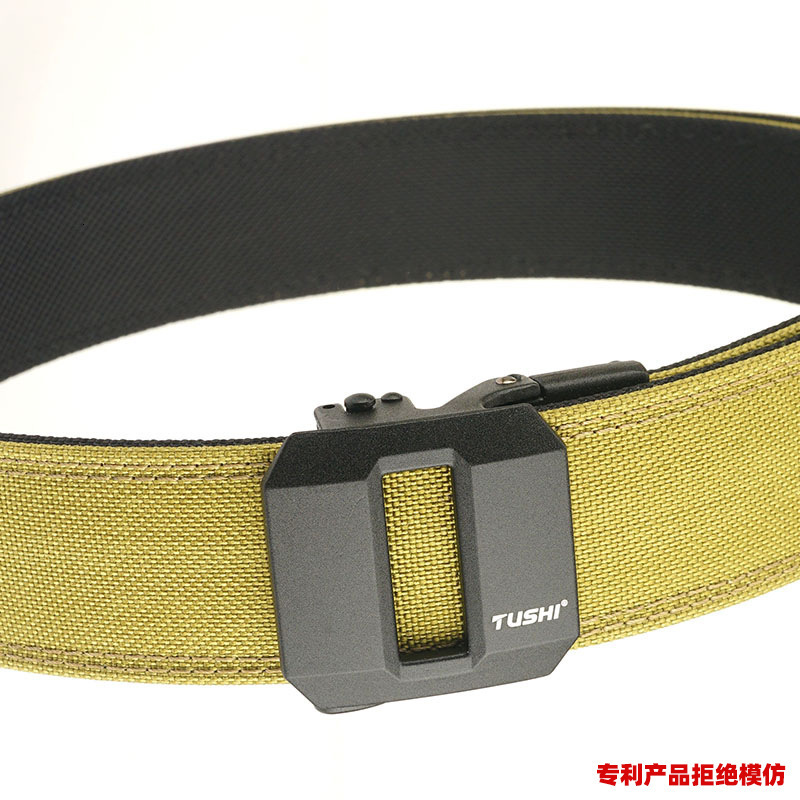 Hard for Men Gun Belt EDC Metal Automatic Buckle IPSC Nylon Outdoor Sports Girdle Male Military Belt 241128