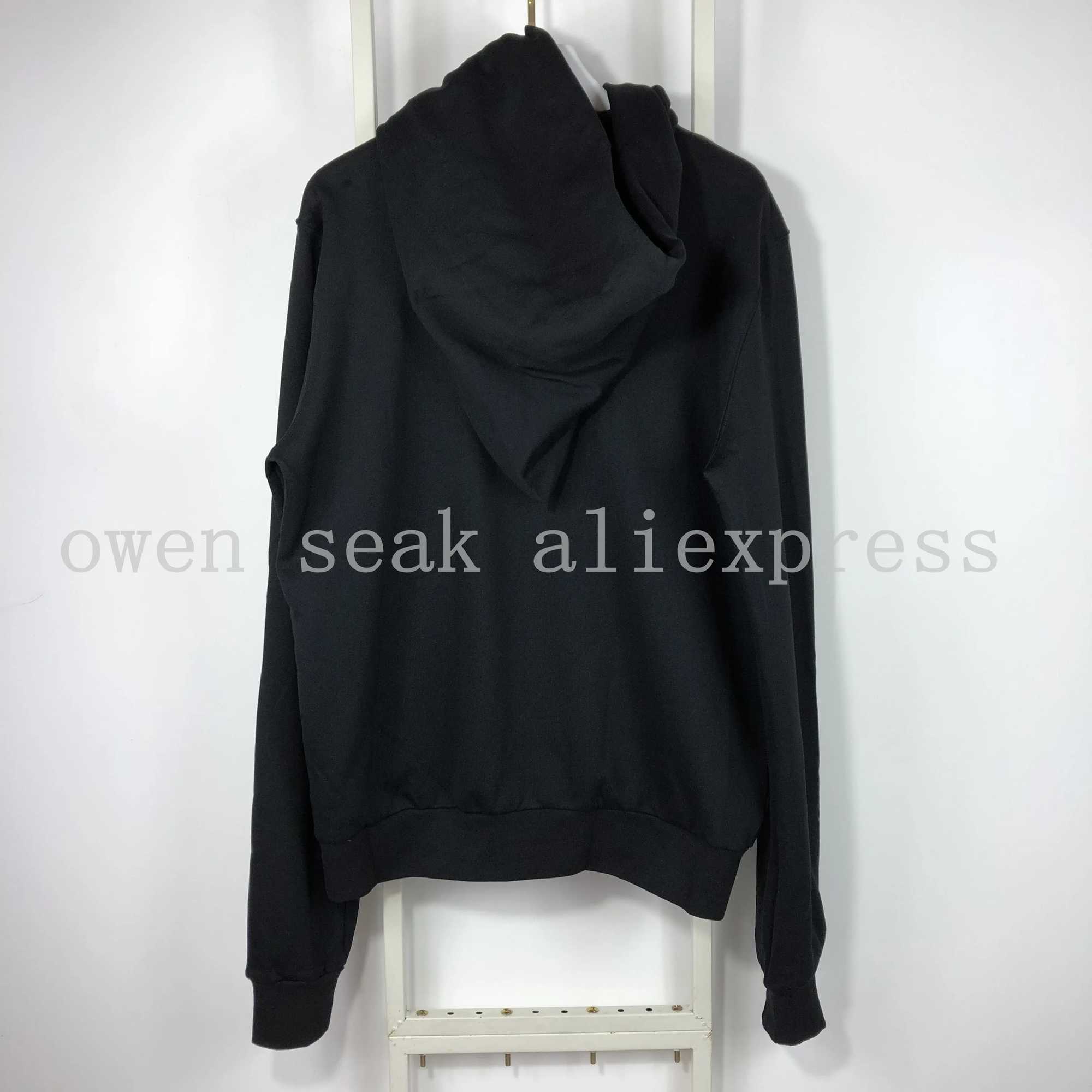 Owen Seak Men Hoodies Sweatshirts Gothic Mens Clothing Classic Autumn High Street Hip Hop Women Solid Black Zip Hoodies Jacket X250504