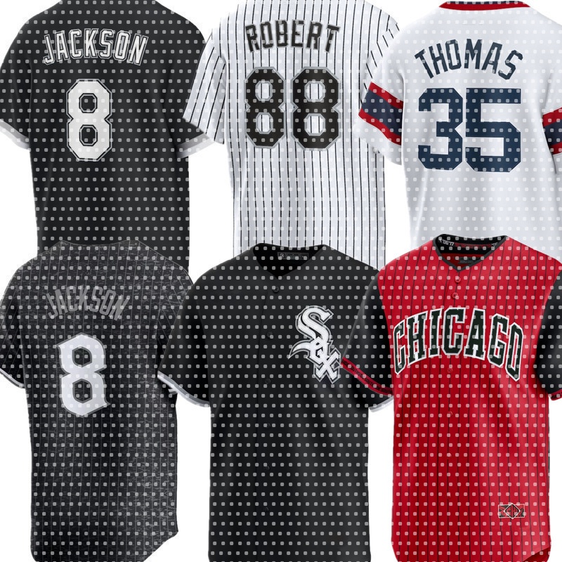 custom White Sox Baseball Jersey Frank Thomas Carlton Fisk Bo Jackson Luis Robert Jr. Korey Lenyn Sosa Andrew Benintendi Corey Julks Miguel Vargas Brooks Baldwin men