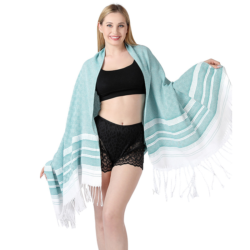 K619 Large size Turkish beach towel cotton boutique shawl bath towel