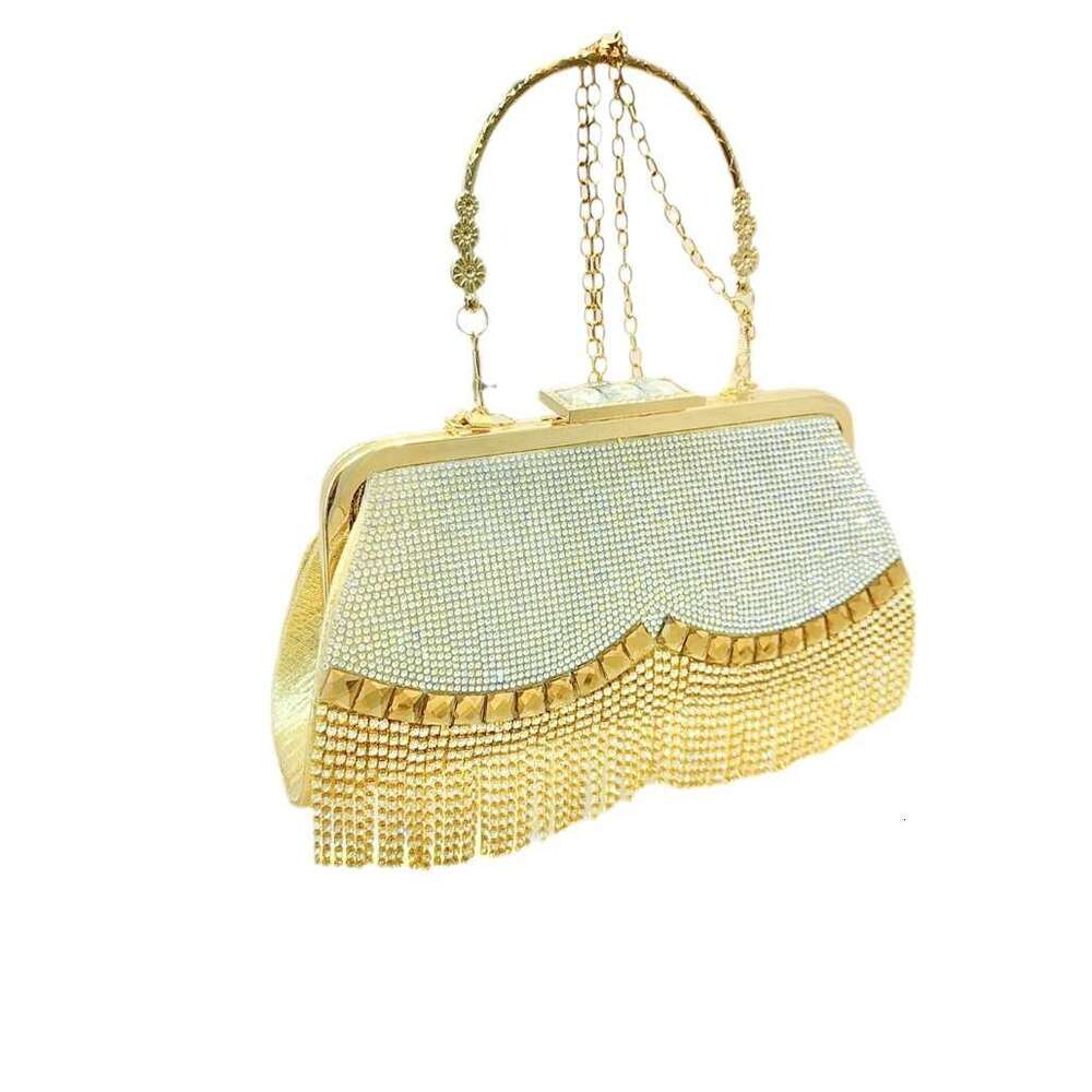 Dinner Bag New Tassel Water Evening Dress With Diamond Embedding Celebrity Diagonal Straddle Handheld Banquet Bag KQ