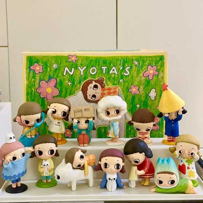 The real Nyota V1 Fluffy Life series blind box collective action picture model toy mystery box desktop decoration holiday gift box Z250504