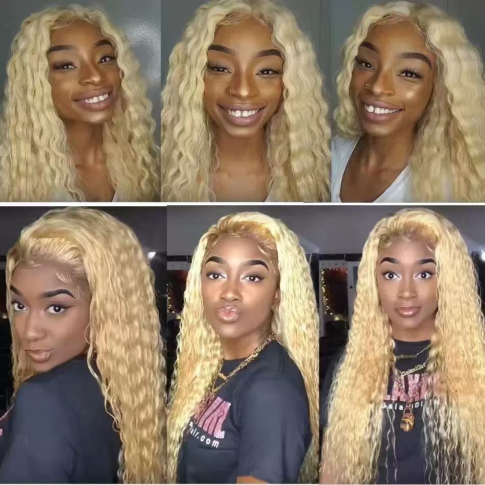 lace Fashionable 13 * 4 wig hot selling small rolled tube explosive head long rolled hair cover